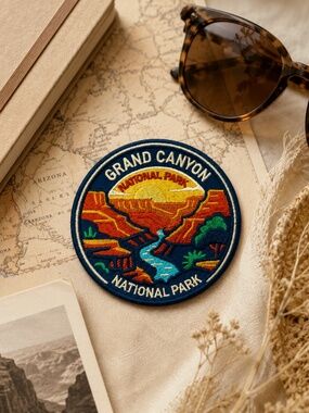 Grand Canyon 3” Iron On Embroidered Patch Badge National Park Sunset River Scene